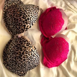Two Victoria’s Secret push-up bras